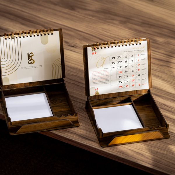تقویم رومیزی چوبی سوین کد 5002